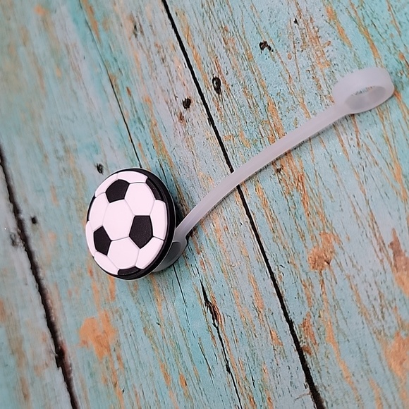 Soccer Ball Straw Topper - Picture 3 of 5